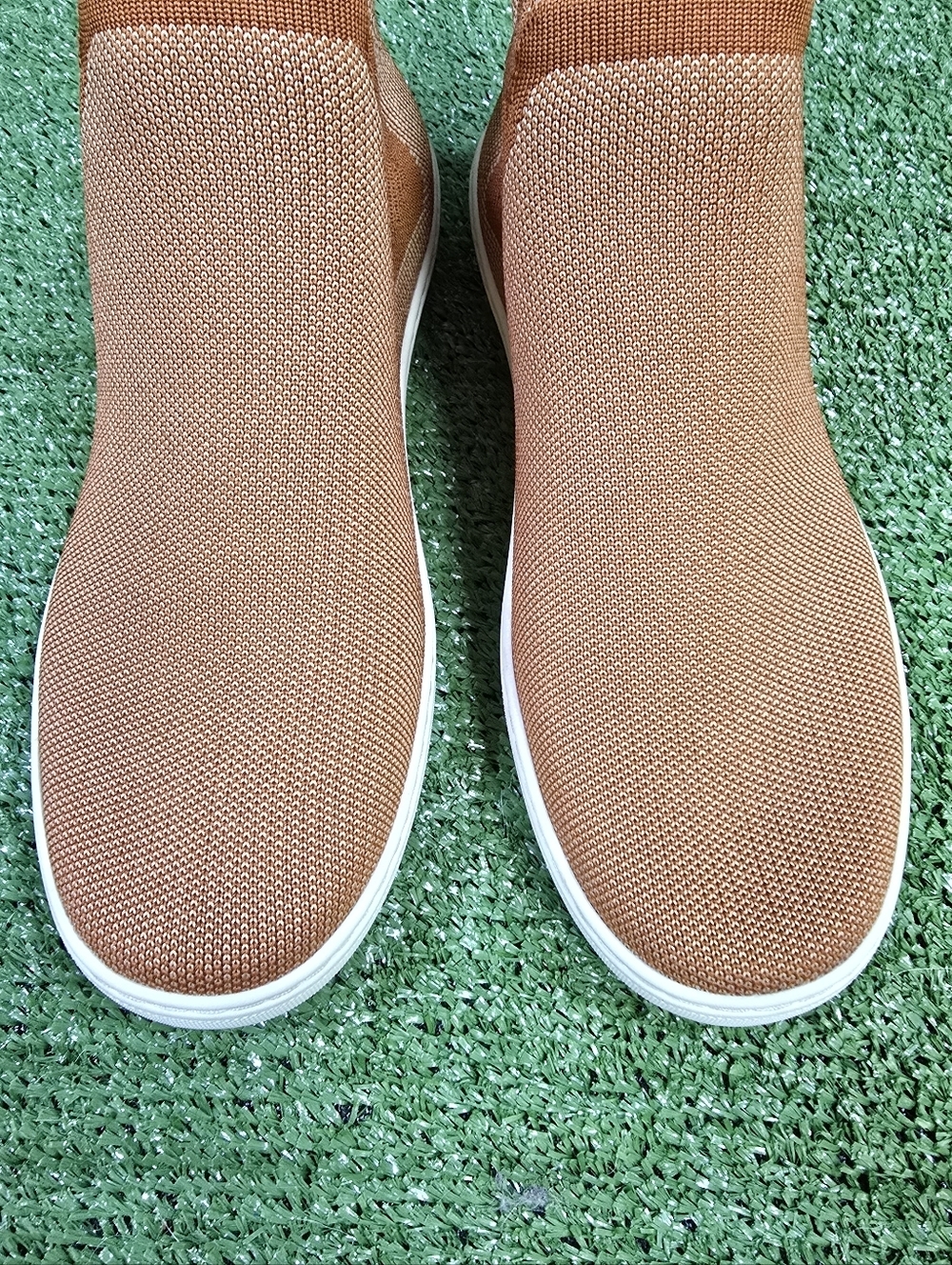 Rothy's The Chelsea Fawn Colorway Stretch Knit Sneaker Boots Size 9 - Picture 5 of 15